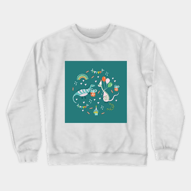 Cute print with dinos Crewneck Sweatshirt by DanielK